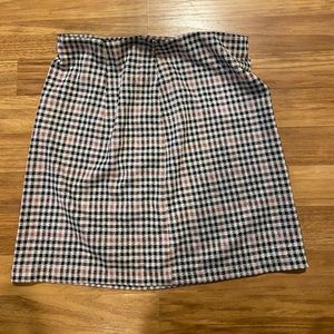 Flannel bodycon skirt
